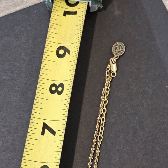 VTG‎ Signed ANNE KOPLIK PENDANT NECKLACE Blue Rhinestone Aqua Teal 18" USA Made - Picture 11 of 11